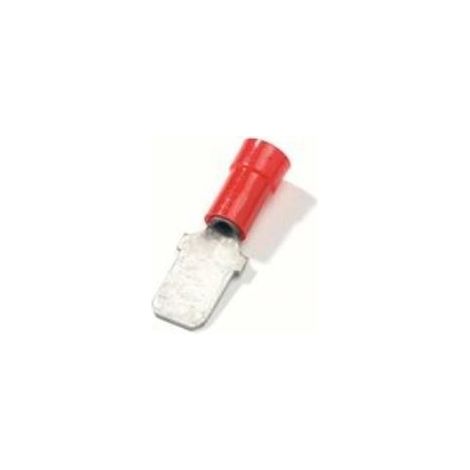 Thomas & Betts RA63M - Terminals (x100) Male - section 0.5-1.5mm≤ - partially insulated - Red