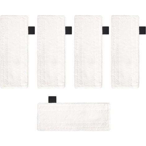 Tampons de rechange microfibre lavables pack de 5 pièces pour Kärcher SC2 SC3 SC4 SC5 système EasyFix, parfait pour le nettoyage des sols domestiques-Muntra (1/5)