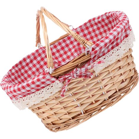 Woven Picket Basket - Outdoor Shopping Basket - Miscellaneous Storage Container (1/5)