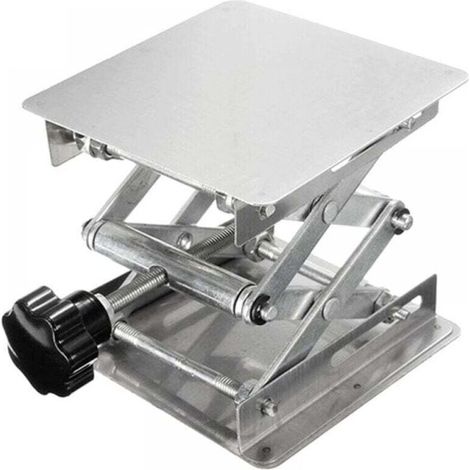 100mm x 100mm Capacité de Support 10kg Table Élévatrice de Laboratoire Plate-forme de Levage de Laboratoire en Acier Inox Élévateur Réglable de Laboratoire 45-150 mm Support de Levage de Laboratoire