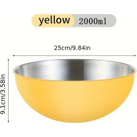 Bol Acier Inoxydable - Rond - Cuisine Intérieure - 1 Pièce (1/4)