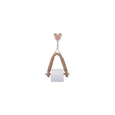 Porte Papier Toilette, Derouleur Papier Toilette, Support Papier WC, Porte-Papier Salle de Bain Support de Rouleau de Serviette Toilette Corde, Solide et Robuste (Mickey Head)-Fei Yu