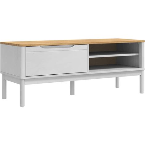 Maison Exclusive - Flurbank FLORO Weiß 115 x 40 x 45 cm Massivhol