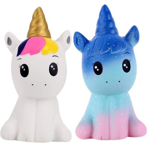 JSSEVN-2 Pcs Squishy Licorne Jouets Slow Rising Parfumé Squeeze Jouets Squishies Animaux Jouets Soulagement du Stress (1/5)
