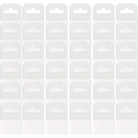 Étiquettes Adhésives Transparentes Suspension 100 Unités Résistantes Perforées Idéales Présentation Produit Magasin- (1/5)