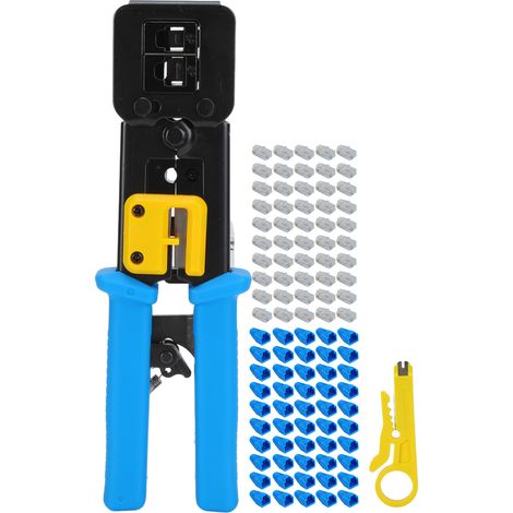 Pince à câble réseau à cliquet, outil de dénudage Ethernet, pince à sertir pour connecteur RJ45, modèle 2KT-3764A (1/5)