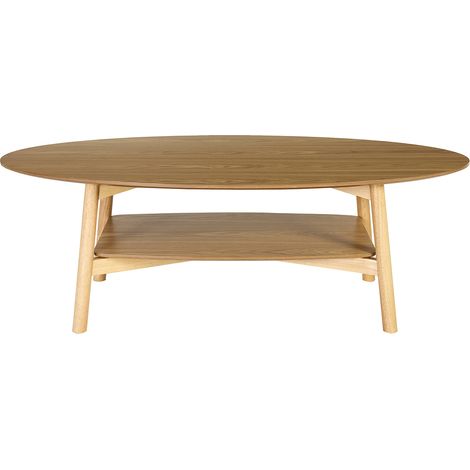 Ovaler Couchtisch aus hellem Holz L120 cm HANAE