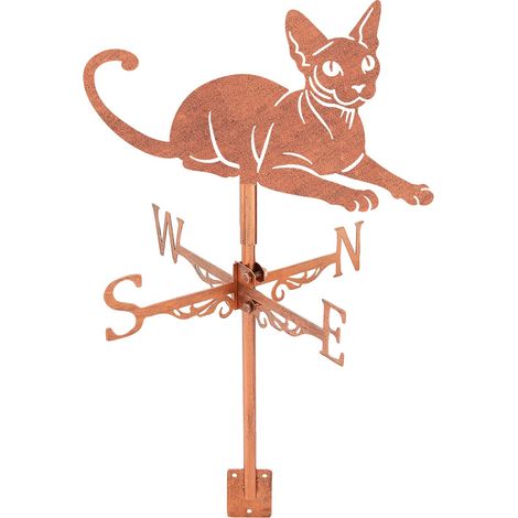 Girouette de Jardin Exterieur pour Chat Sphynx Girouette en Cuivre Décorative pour Abri de Jardin Ou de Ferme Deco Jardin Exterieur (1/5)