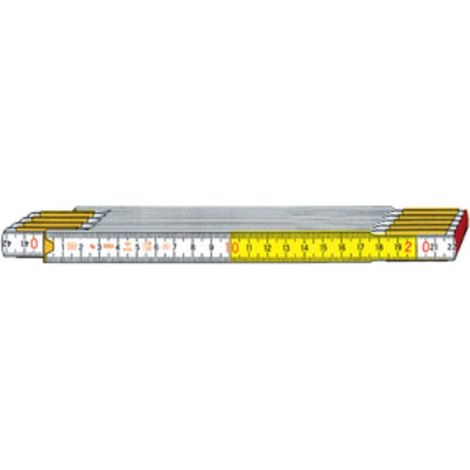 DOPPIO METRO STABILA 717 10 ASTE LEGNO BIAN GIALL