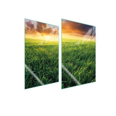 Plaque de protection en verre pour la cuisine 2x35x52 (1/5)