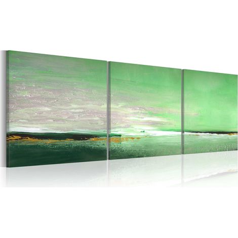Quadro dipinto - Costa acquamarina - 150x50 (1/4)