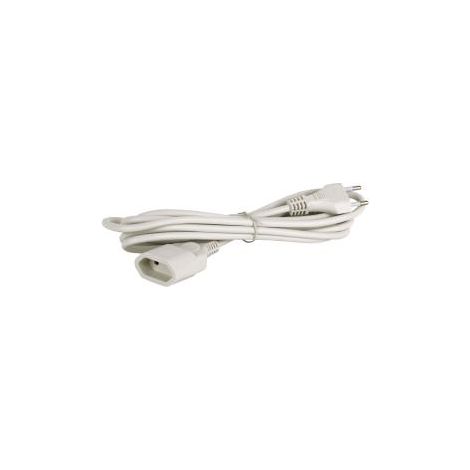 Rallonge Bipolaire 10a250v Spikeø4 Câble 5m Blanc