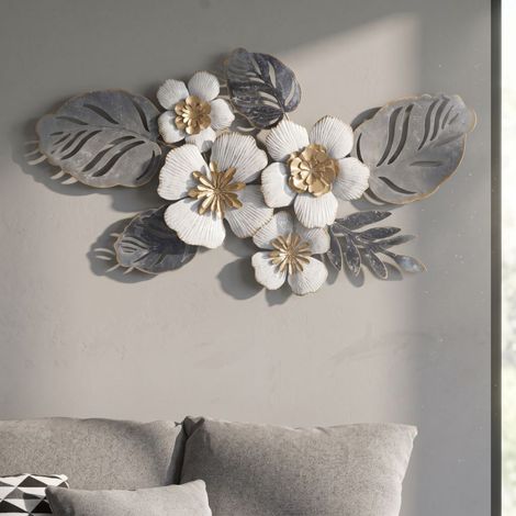 Panneau décoratif mural en métal, 66x5x39 cm, Flot (1/5)
