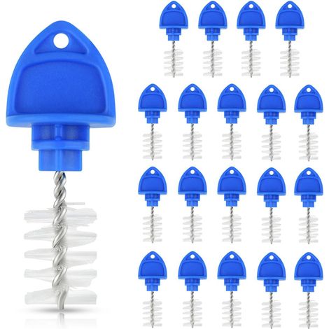 Set mit 20 Bierhahn-Kappenbürsten, zum Zapfen und Reinigen von Bierhähnen, Bierhahn-Schutzset (blau) (1/5)