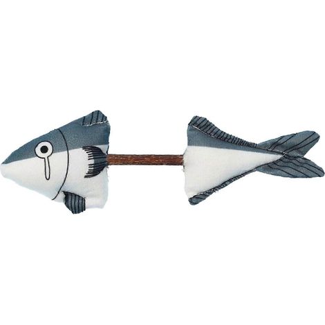 Poisson Shape Chatnip Stick - En bois Polygonum Résistant aux morsures - pour Nettoyage des dents Soulagement du stress (1/5)