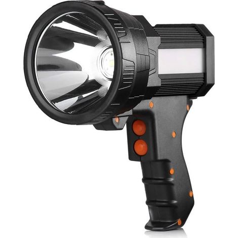 SQCLV Rechargeable Spotlight,Spot Lights Hand held Large Flashlight 10000 lumens Handheld Spotlight Lightweight and Super Bright Flashlight (1/3)