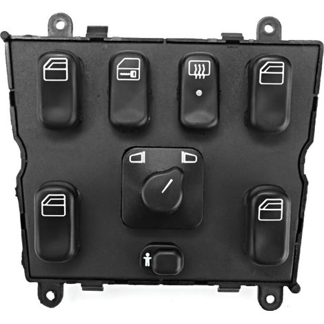 Interruptor principal de elevalunas eléctrico para Mercedes W163 ML320 – Número de pieza A1638206610, compatible con el original.