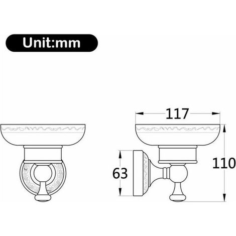 Porte Savon - Laiton - Fixation Murale - Salle De Bain - 1 Pièce (1/5)