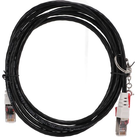 Câble Ethernet Cat5e 2m avec verrou TFS1020‑2L, paire torsadée réseau RJ45, cordon de brassage Internet, connexion sécurisée (1/5)