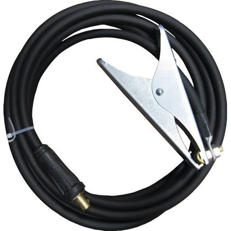 Câble de masse surmoulé 200 A Longueur.4m D-Ø 25 mm² fiche KS 25 caoutchouc
