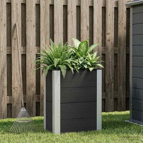 Jardinière surélevée Noir 50 x 30 x 72 cm vidaXL