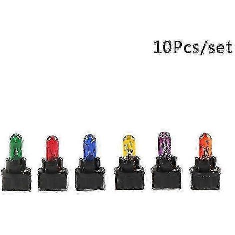 Compatible avec 10 ampoules LED T5/T6.5, 1,2 W, pour l'éclairage intérieur de la voiture, les voyants de chauffage du tableau de bord et une bonne climatisation. (1/5)
