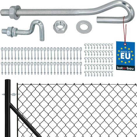 KOTARBAU® Lot de 50 Tendeurs Grillage M8, Tendeur Cable, Acier Galvanisé, Tendeur Fil de Fer Cloture, Tendeur de Fil Fermé avec Vis de Fixation Ouverte (1/5)