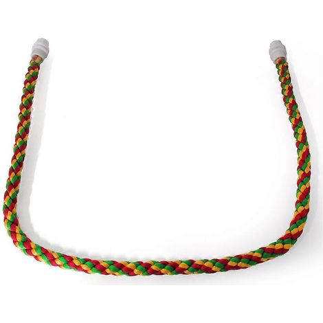 1 corde à mâcher pour oiseaux, perchoir en coton aux couleurs vives, jouet échelle pour perroquets et perruches (80 cm) (1/5)