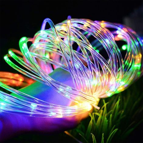 Guirlande Lumineuse Solaire - Tube à LED Flexible - Étanche IP65 - Pour Jardin Extérieur Arbre de Noël Clôture Terrasse - 200 LED - 22 M (1/5)