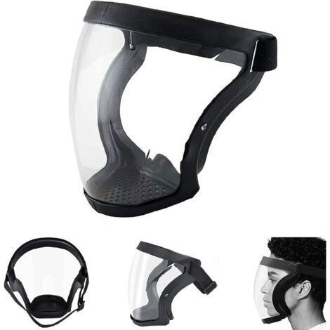 Masque super protecteur - Masque intégral, masque transparent durable, masque transparent, masque réutilisable anti-buée HD - Lunettes Tech anti-buée et coupe-vent pour adultes pour hommes et femmes N (1/5)