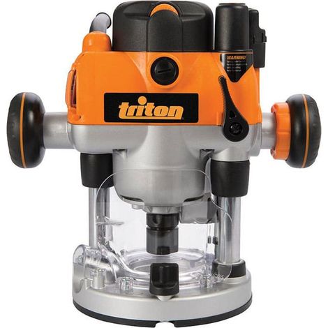 Triton – Défonceuse de précision bi-mode plongeante 1400 W – Réglage micrométrique de profondeur – Moteur puissant pour coupes nettes – Système d'aspiration