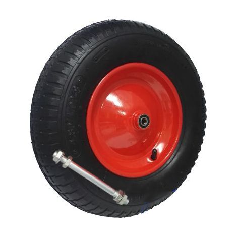 Luftgepumpter Radsatz mit Achse FI12 4.00-8 2PR F-M-Ł-K - Luftgepumptes Rad mit