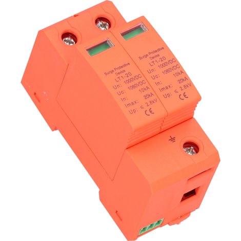 Parafoudre DC 2P 20kA 1000V Photovoltaïque Paratonnerre avec Télésignal (1/5)
