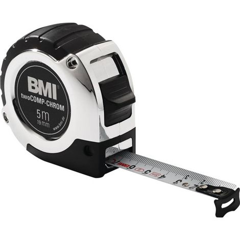 Misuratore a nastro BMI cromato L.8m B.25mm mm/cm EG II Ku.Automatic - 475841221 (1/4)