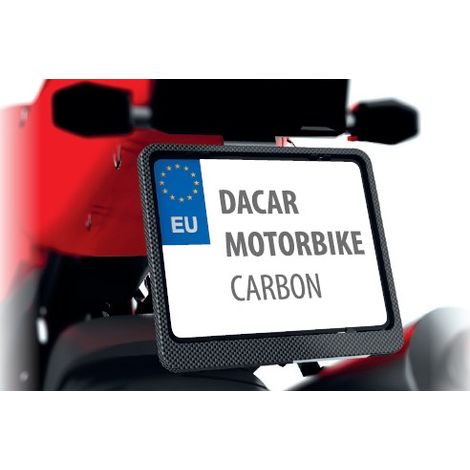 Cornice portatarga Biketec per moto/motocicletta, colore carbonio (48747)