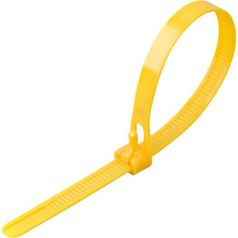 100 Pcs Reusable Nylon Zip Ties (Yellow, 5200mm) (1/5)