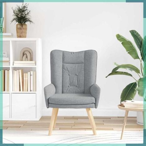 42001824 fauteuil Gris clair 63 x 67 x 94 cm Tissu et contreplaqué (1/5)