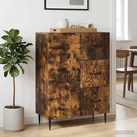 vidaXL Sideboard Smoked Oak 66 x 34.5 x 89.5 cm Engineered Wood (1/5)