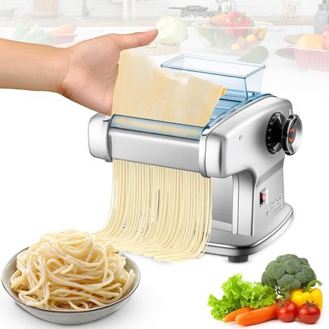 Machine à Pâtes Électrique 135W en Acier Inoxydable - Convient pour la Fabrication de Spaghettis et de Lasagnes - Avec 3 Largeurs de Feuilles (2,5 mm, 4 mm et 9 mm) (1/5)