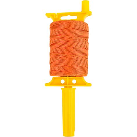 Corde de Maçon, 165m Corde Maçon Tressée en Nylon 18 avec Poignée Chaîne de Construction pour Jardinage Outil Maçonnerie Ficelle Cerf-Volant (1/5)