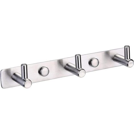 Gancho para bata de 3 ganchos para albornoz Toalla de baño Gancho de pared Toalla de cocina Colgador de puerta Gancho de pared de acero inoxidable (1/5)
