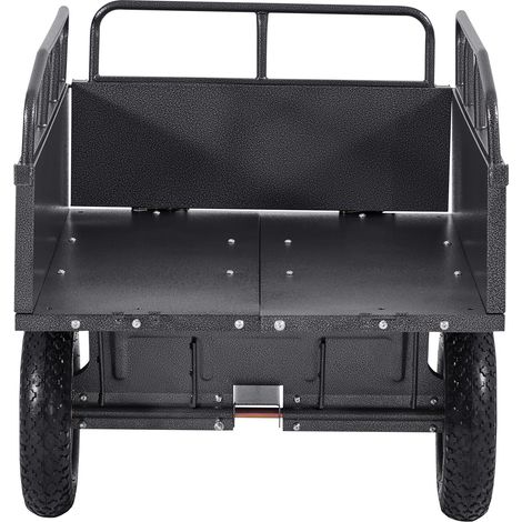 Mophorn Kippanhänger mit 226,79 kg Kapazität, 142x76x70 cm Transportanhänger für ATV-UTV, ausgestattet mit 35,56 cm Reifen, bedienbar per Handzug oder Fußpedal