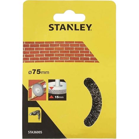 Spazzola Circolare con Gambo Spessore Fili Stanley Ø 75 mm 15 mm