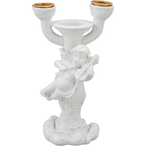 Porte-bougie résine ange chérubin mignon figurine chandelier pour jardin anniversaire baby shower centre de table restaurant (1/5)