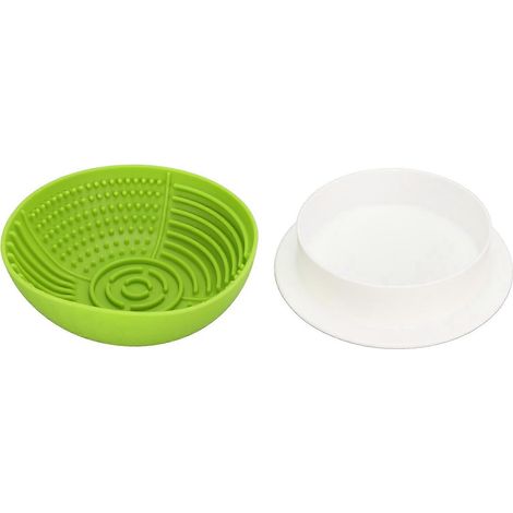 Zusammenklappbarer, weicher Silikon-Fressnapf für Hunde und Katzen, multifunktionaler Fressnapf mit Wasserbehälter, tragbares Futterzubehör für Haustiere (1/5)