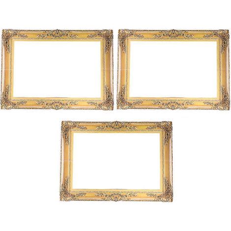 lot de 3 cadres photo en papier à faire soi-même pour photographie de mariage (dorés)-48x34.5cm-Golden (1/2)