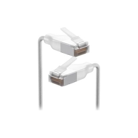 Ubiquiti UACC-CABLE-PATCH-EL-C6A-5M-W Cable RJ45 de 5 metros blindado con trenzado ultrafino (di&aacute metro exterior de 3mm) y con cubierta transl&u