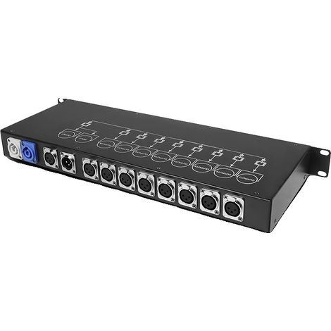 Divisor de señal DMX512, control de 8 canales, diseño duradero, 3 pines. (1/2)