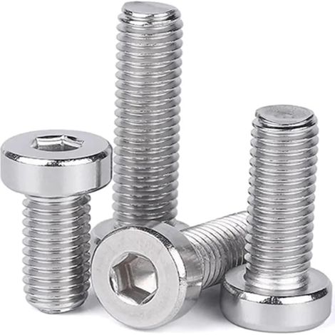 20 vis à tête ronde mince hexagonale en acier inoxydable 304, n° 6 et 8, filetage 1/4-20, utilisées