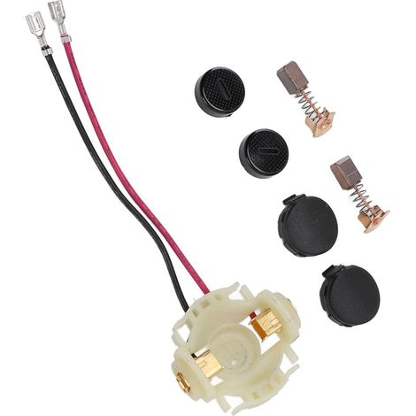 Kit porte-charbons 2 balais carbone 1 support 2 bouchons 2 cache-bouchons pour BGA450 BGA452 DGA452 BGD800 BJS160 BJS161 (1/5)